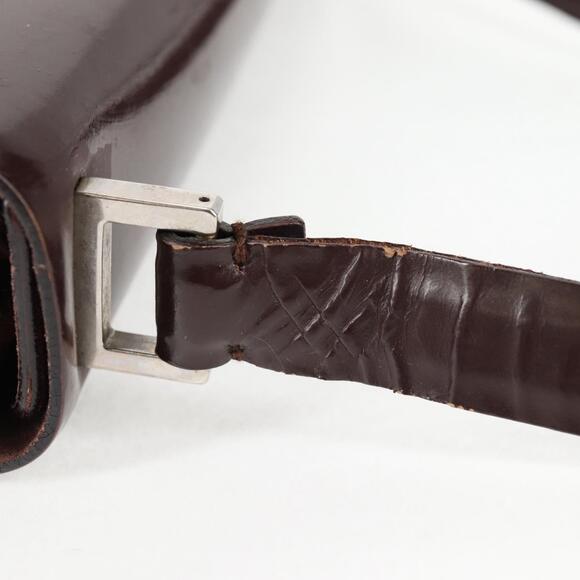 GUCCI Shoulder Bag Patent Leather Brown Silver 002 2046 002 2046 - Picture 10 of 16